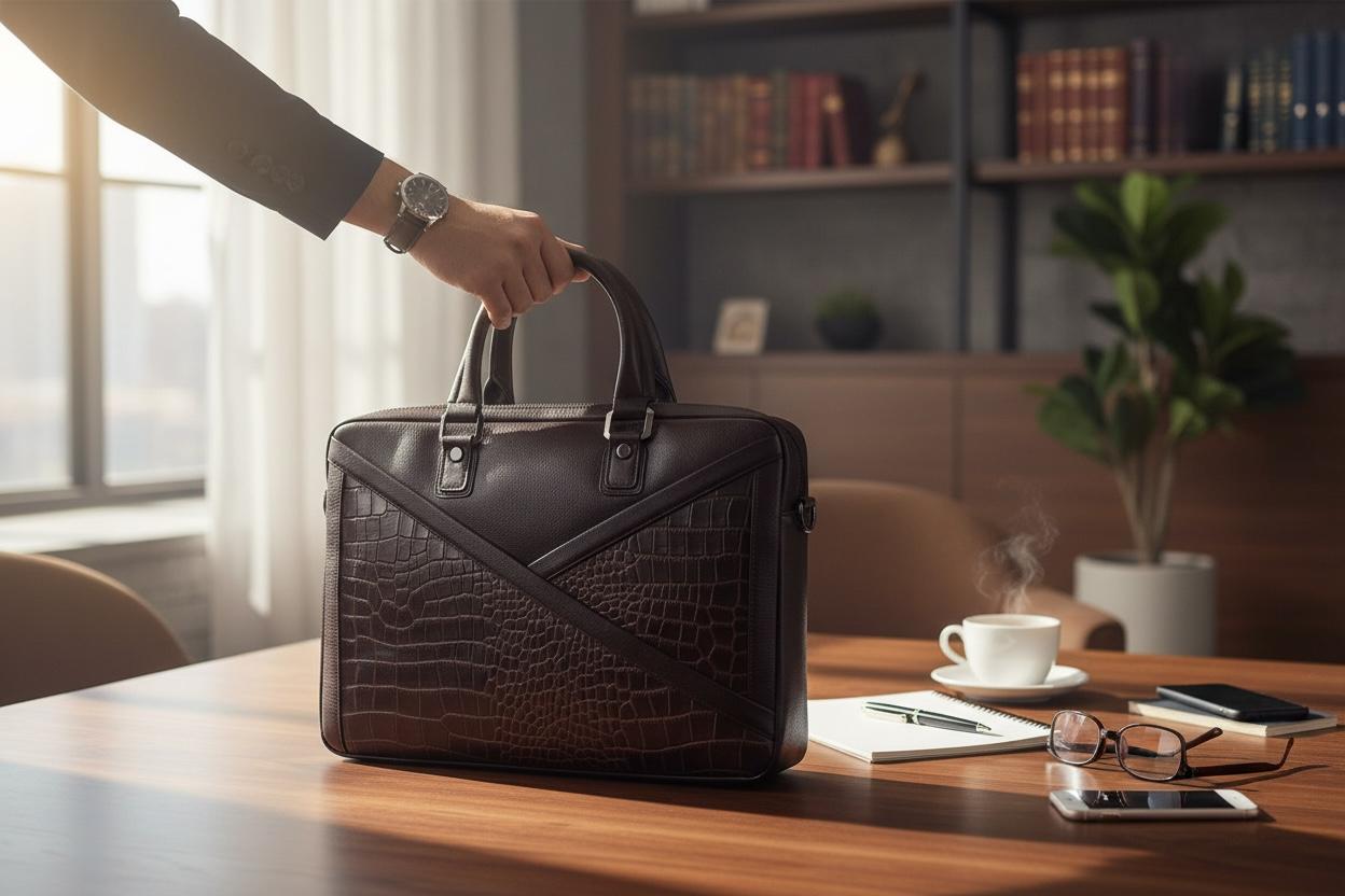 Montbold Premium Executive Leather Briefcase – Luxury Office Laptop Bag